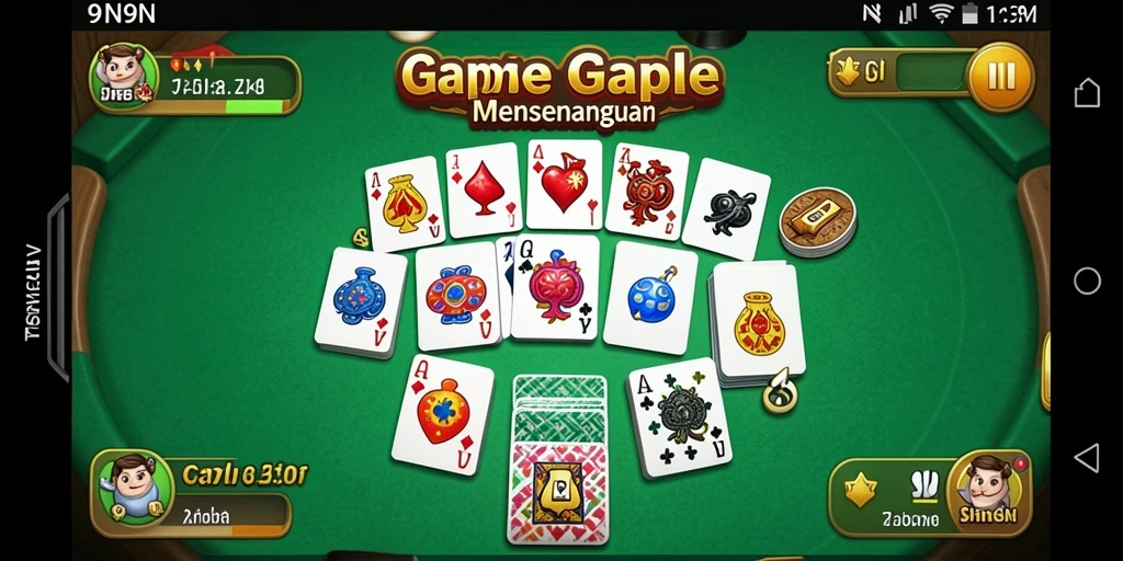 Gameplay seru dan menarik dalam 9N9N yang menghadirkan Gaple.