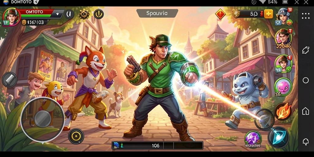 Tampilan gameplay DOMTOTO yang seru dan penuh warna.