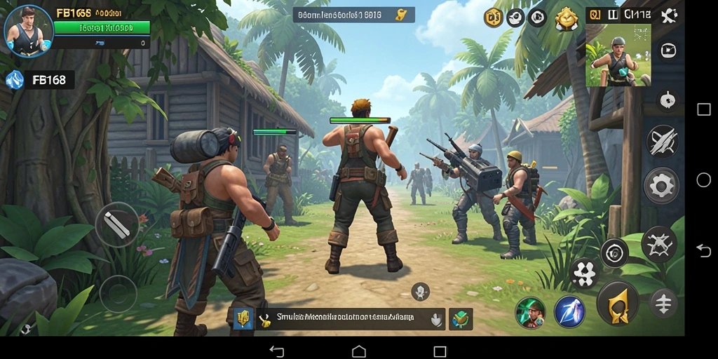 Tampilan gameplay dari FB168 dengan elemen simulasi yang interaktif.