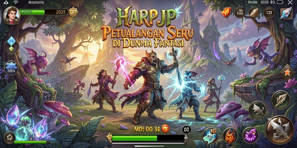 Gameplay menarik HARAPJP menunjukkan petualangan penuh aksi dan eksplorasi.