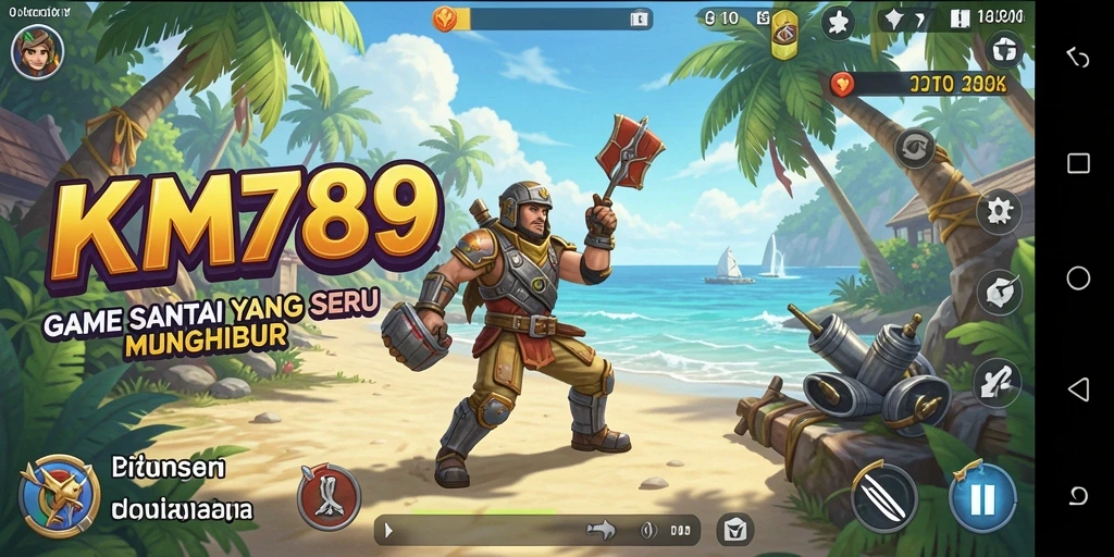 Tampilan gameplay KM789 yang seru dan penuh warna.