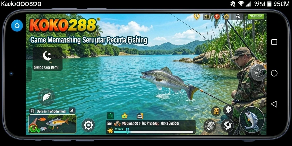 Tampilan gameplay KOKO288 yang menawan saat memancing ikan.