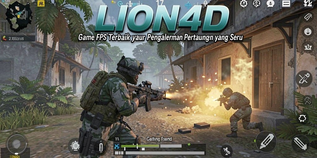 Tampilan seru aksi gameplay LION4D saat bertarung.