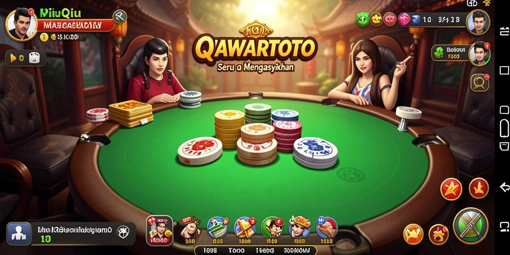 Tampilan gameplay menarik dalam permainan QiuQiu MAWARTOTO