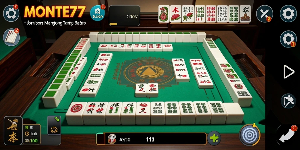 Tampilan screenshot game MONTE77 yang menampilkan pengalaman bermain Mahjong yang seru.