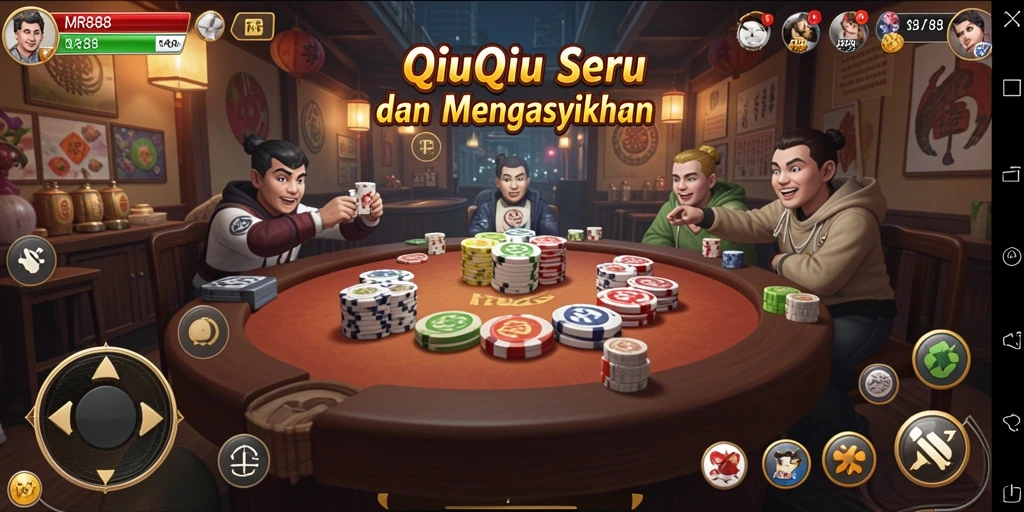 Tampilan gameplay QiuQiu yang seru di MR888.