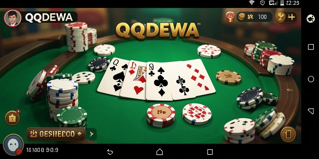 Screenshot QQDEWA menampilkan pengalaman bermain gaple yang seru.