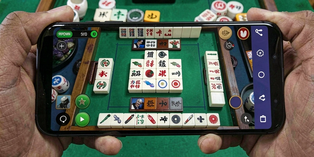 Screenshot utama RPIDWIN menampilkan aksi penuh warna dalam permainan Mahjong.