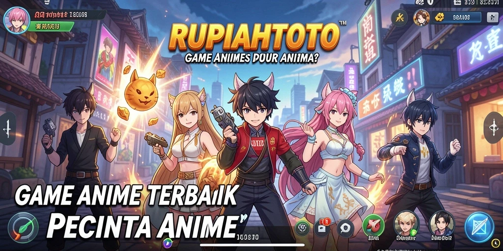 Tampilan gameplay seru dalam RUPIAHTOTO dengan karakter Anime menarik.