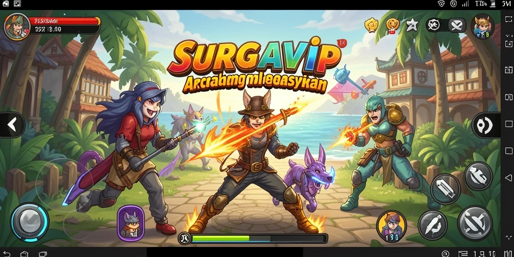 Gameplay SURGAVIP yang seru dan menantang dalam genre Arcade.