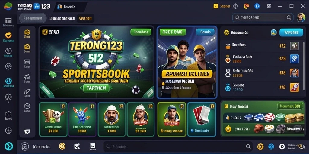 Tampilan antarmuka menarik dari aplikasi Sportsbook TERONG123.